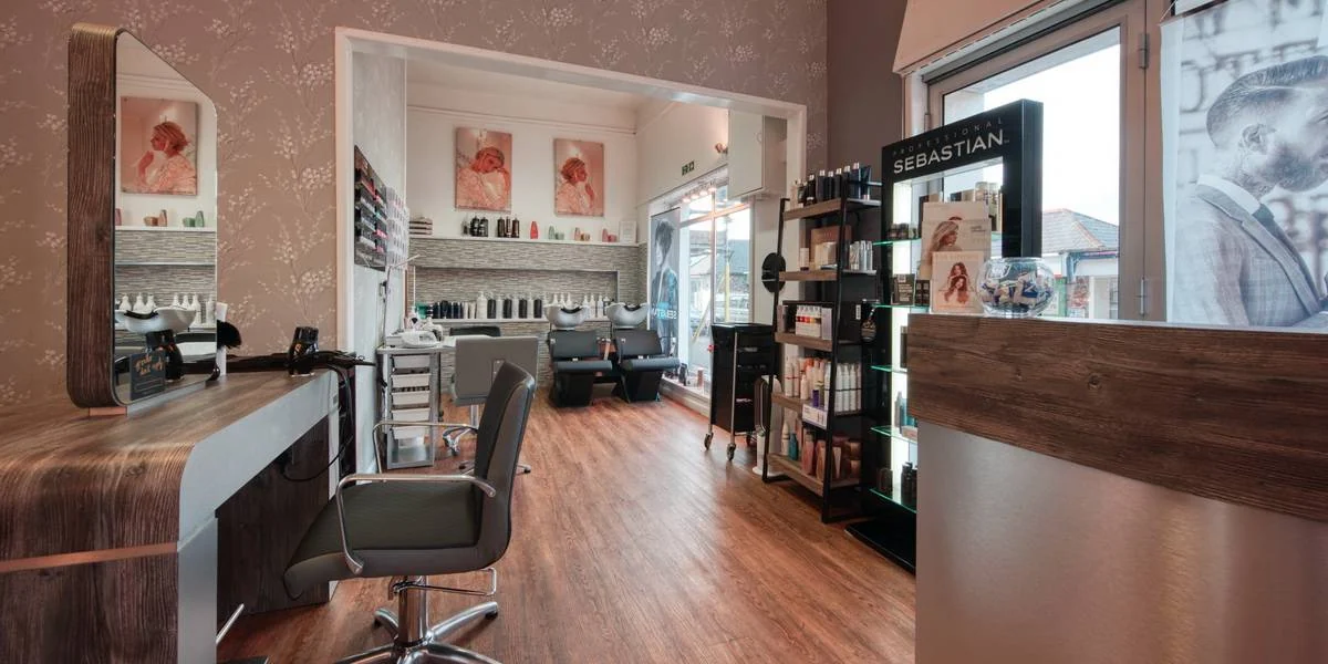 Inside Sam’s Hair & Beauty salon in Westward Ho!